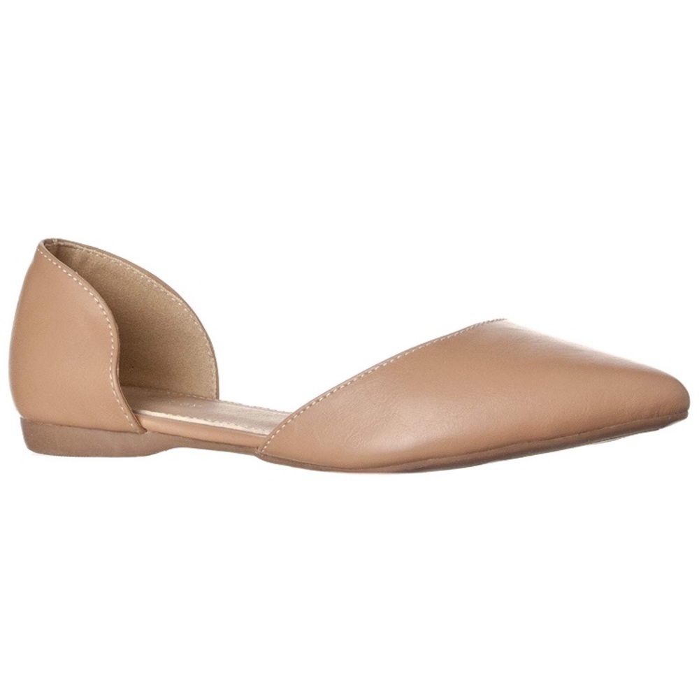 Riverberry Nude Womens Pointed Toe Open Flats 7